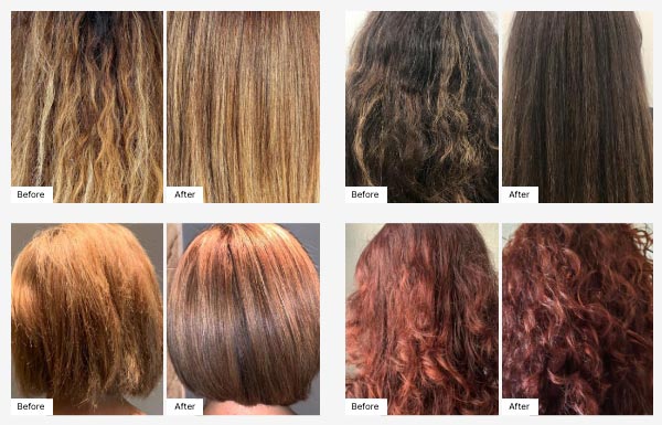 Before and After photos of women who have tried the ProLuxe Shampoo Conditioner Combo